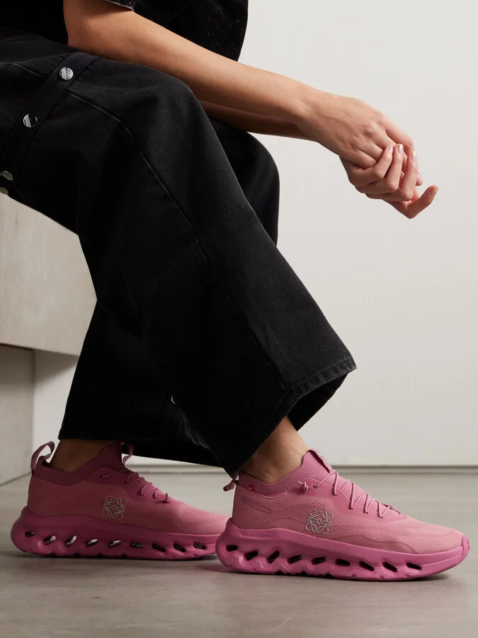 LOEWE - + On Cloudtilt Stretch Recycled-knit Sneakers - Pink - Image 2