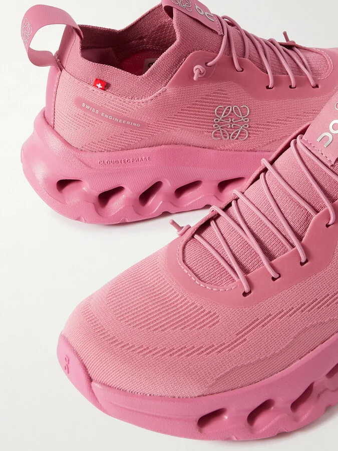 LOEWE - + On Cloudtilt Stretch Recycled-knit Sneakers - Pink - Image 4