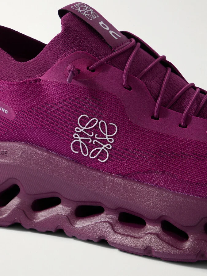 LOEWE - + On Cloudtilt Stretch Recycled-knit Sneakers - Purple - Image 4