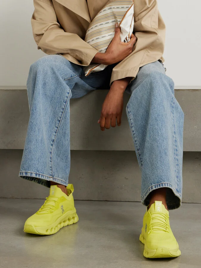 LOEWE - + On Cloudtilt Stretch Recycled-knit Sneakers - Yellow - Image 2