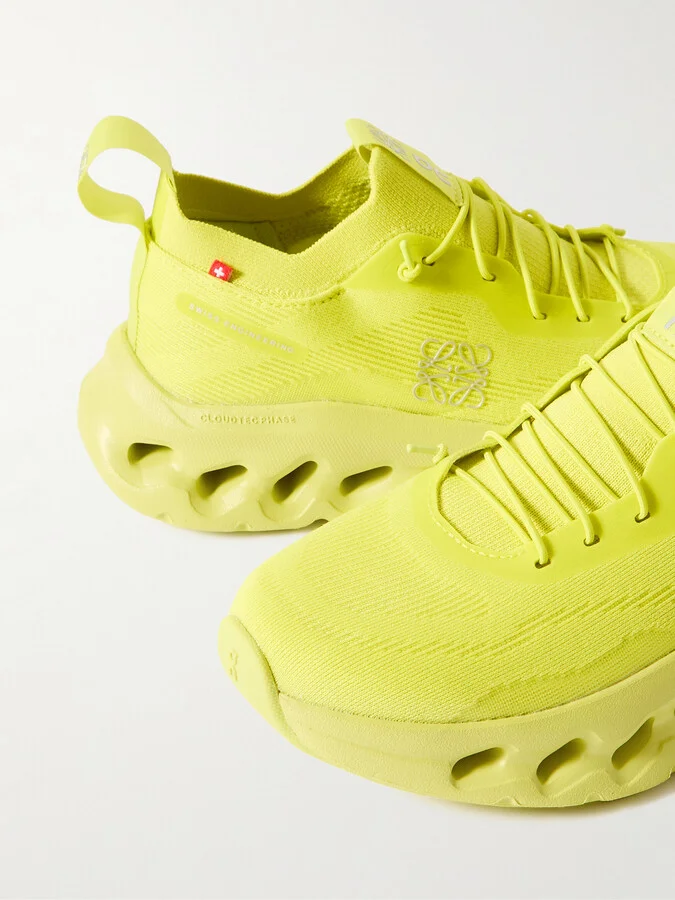 LOEWE - + On Cloudtilt Stretch Recycled-knit Sneakers - Yellow - Image 4