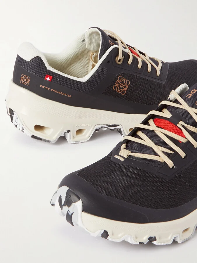 LOEWE - + On Cloudventure Recycled-canvas And Mesh Sneakers - Black - Image 4