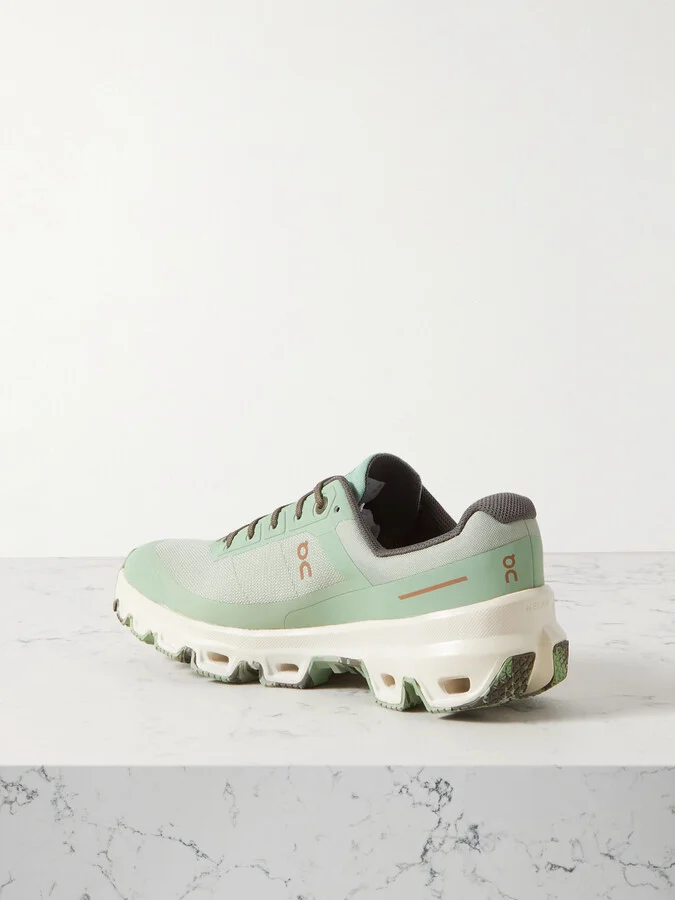 LOEWE - + On Cloudventure Recycled-canvas And Mesh Sneakers - Green - Image 3