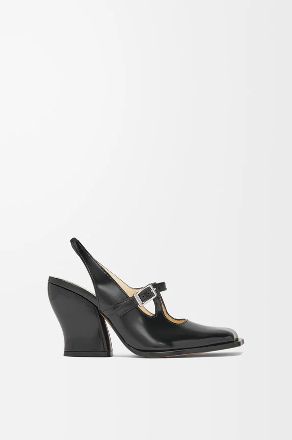 LOEWE - Onda Slingback Pump In Brushed leather skin Size: 41 For Woman