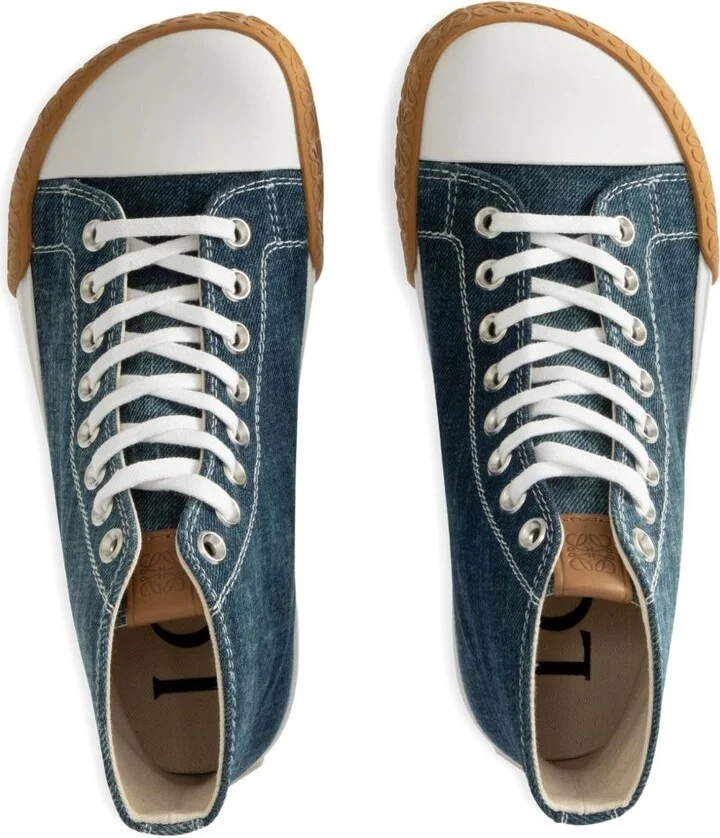 LOEWE PAULA'S IBIZA Bloc Denim Sneakers - Image 2