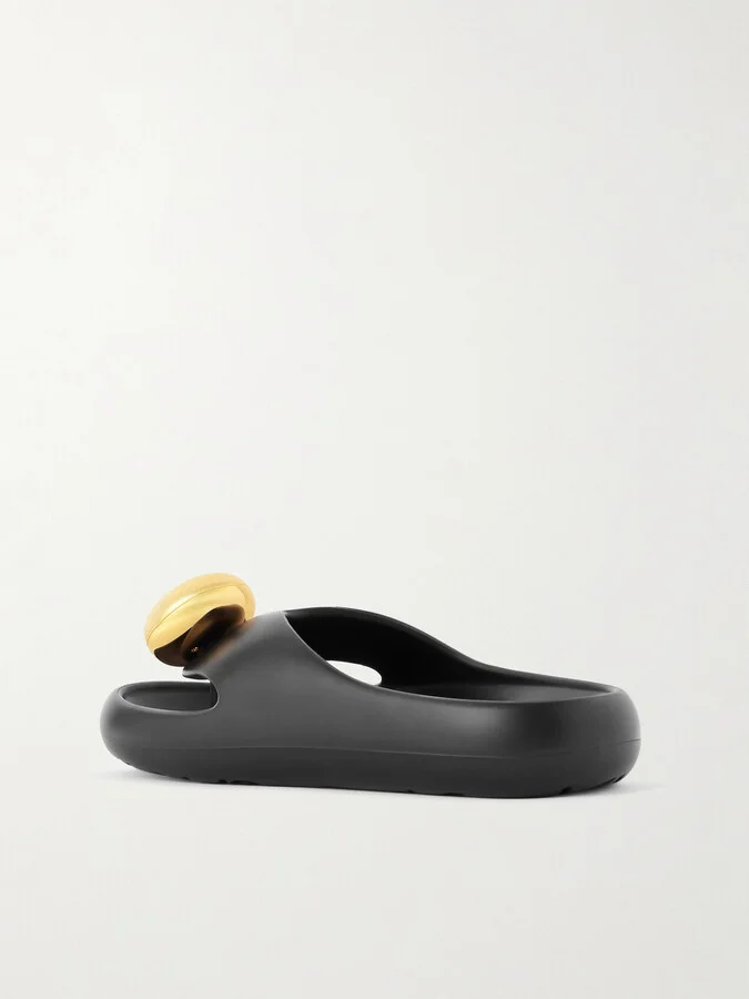 LOEWE - + Paula's Ibiza Bubble Logo-detailed Rubber Slides - Black - Image 3