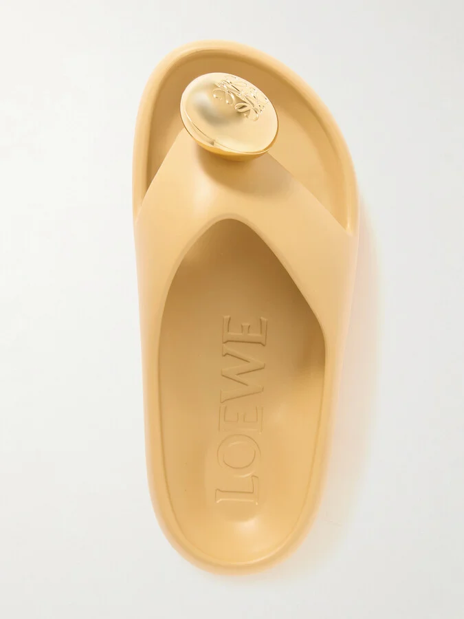 LOEWE - + Paula's Ibiza Bubble Logo-detailed Rubber Slides - Neutrals - Image 5