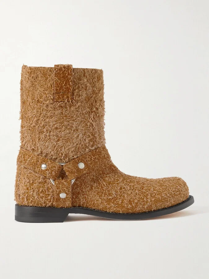 LOEWE - + Paula's Ibiza Campo Brushed Suede Ankle Boots - Brown