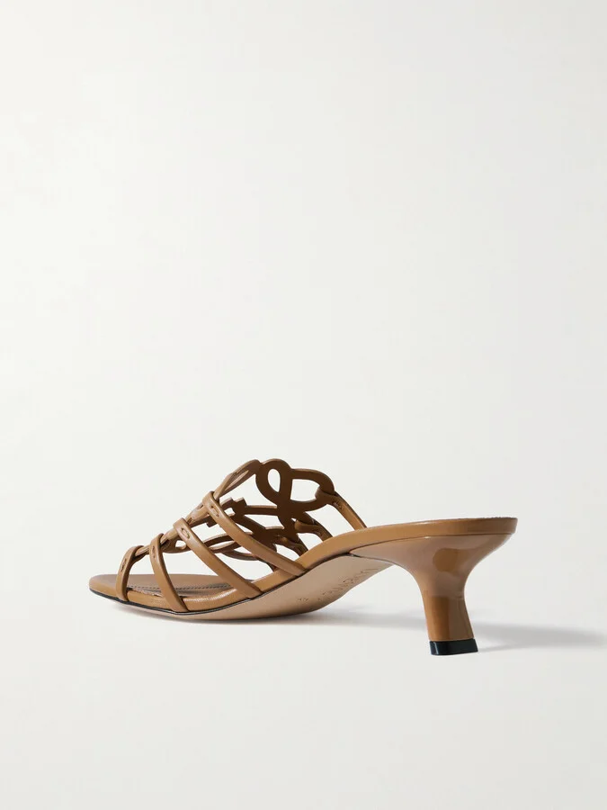LOEWE - + Paula's Ibiza Petal Anagram Leather Sandals - Brown - Image 3