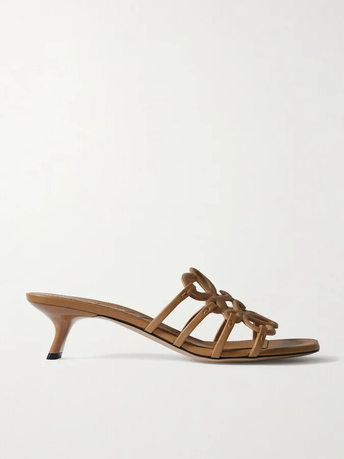 LOEWE - + Paula's Ibiza Petal Anagram Leather Sandals - Brown