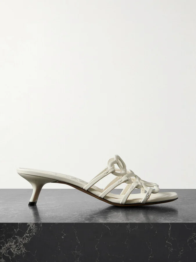 LOEWE - + Paula's Ibiza Petal Anagram Leather Sandals - White