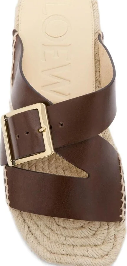 LOEWE PAULA'S IBIZA Petal Vegetal Leather Sandals - Image 2