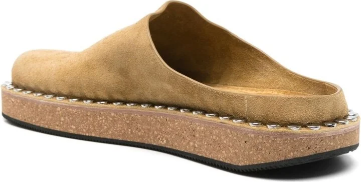 LOEWE PAULA'S IBIZA Rivet Suede Mules - Image 2