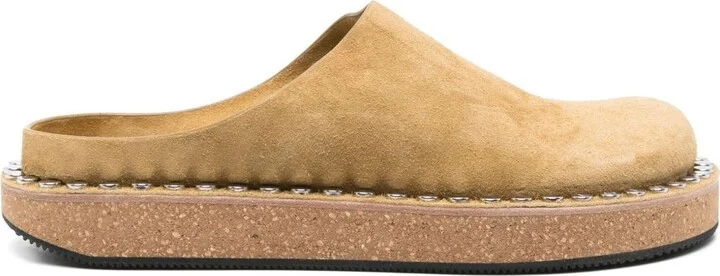 LOEWE PAULA'S IBIZA Rivet Suede Mules