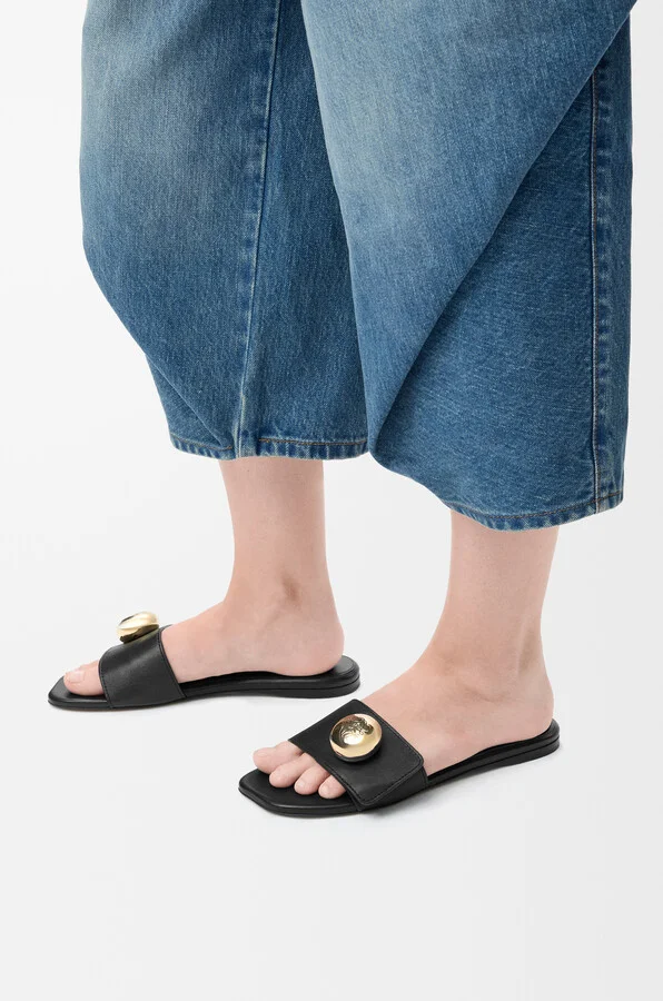 LOEWE - Pebble Slide In Soft leather skin Size: 35 For Woman - Image 4