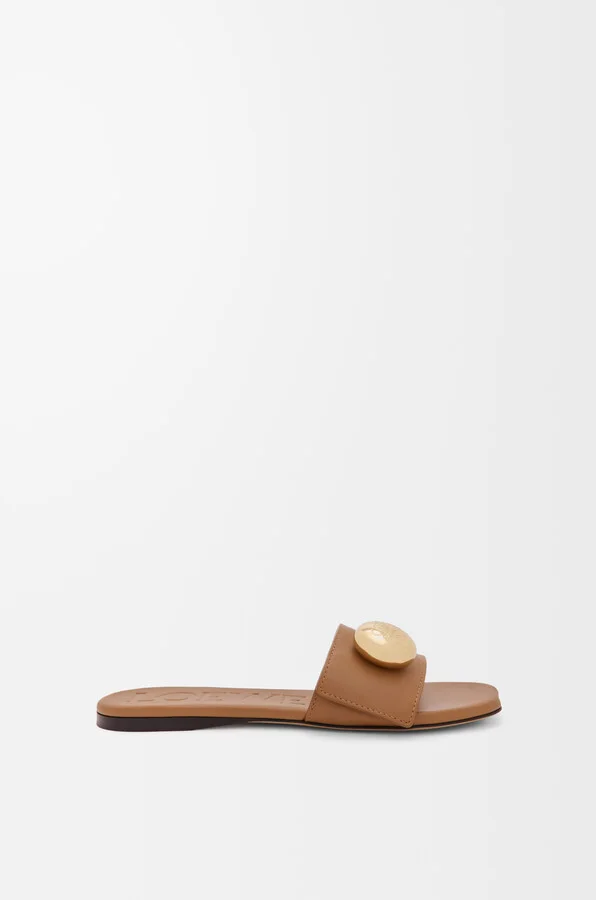 LOEWE - Pebble Slide In Soft leather skin Size: 35 For Woman