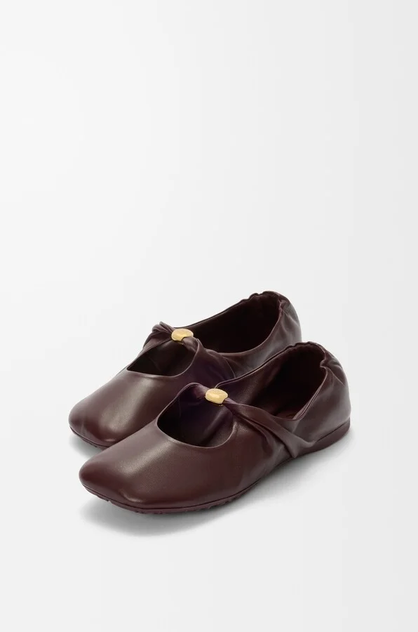 LOEWE - Pebble Soft Ballerina In Nappa Lambskin Size: 35 For Woman - Image 6