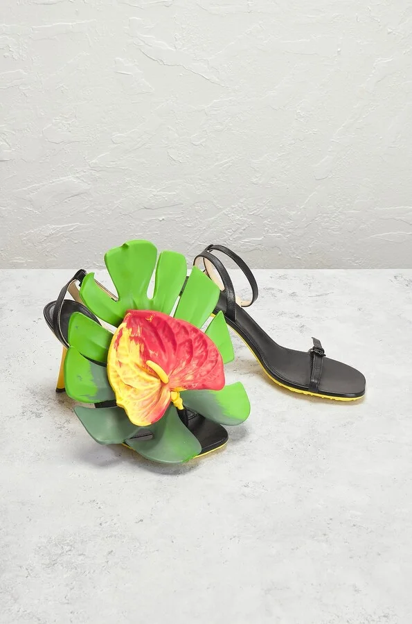 Loewe Petal 90 Sandal in Black - Image 2