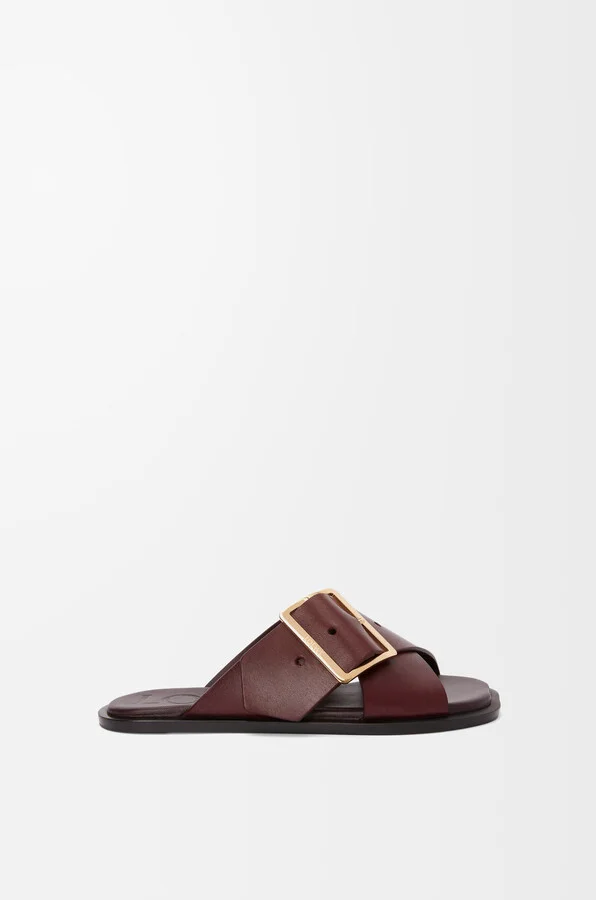 LOEWE - Petal Belt Flat Sandal In Vegetable-tanned leather skin Size: 35 For Woman