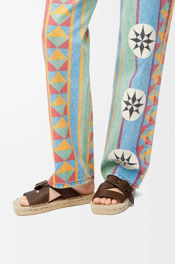 LOEWE - Petal Espadrille Slide In Vegetable-tanned leather skin Size: 36 For Woman - Image 2