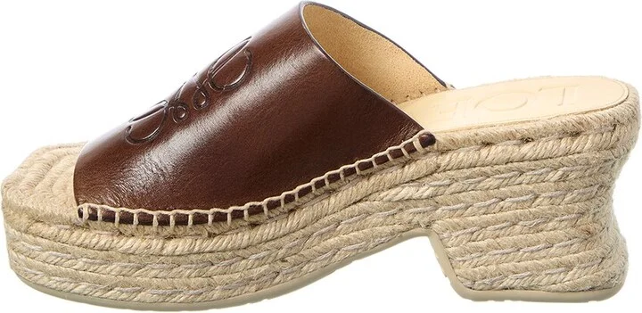 Loewe Petal Leather Espadrille Platform Sandal - Image 2