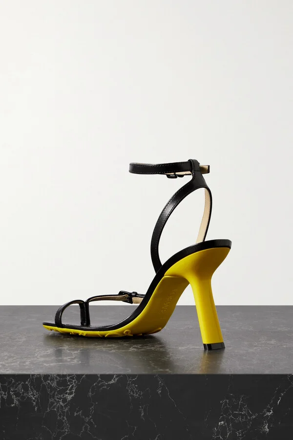 LOEWE - Petal Leather Sandals - Black - Image 3