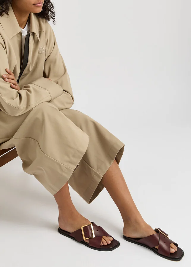 Loewe Petal Leather Sliders - Image 5