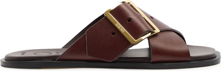 Loewe Petal Leather Sliders