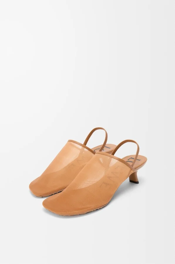 LOEWE - Petal Slingback Heel Sandal In Mesh Size: 35 For Woman - Image 4