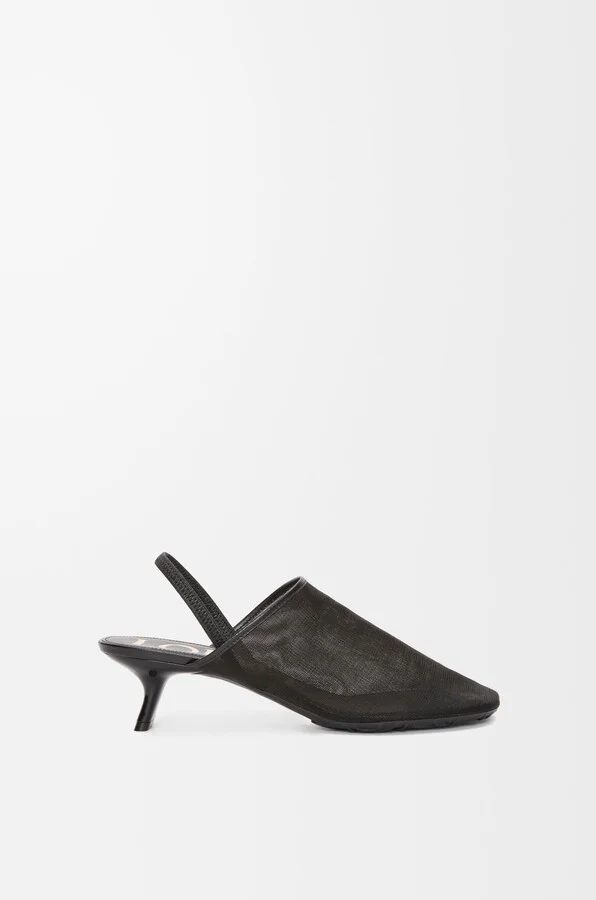 LOEWE - Petal Slingback Heel Sandal In Mesh Size: 35 For Woman