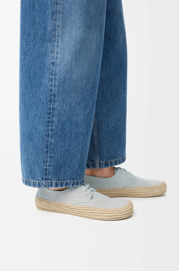 LOEWE - Rio Lace-up In Suede And Raffia Size: 41 For Man - Image 2