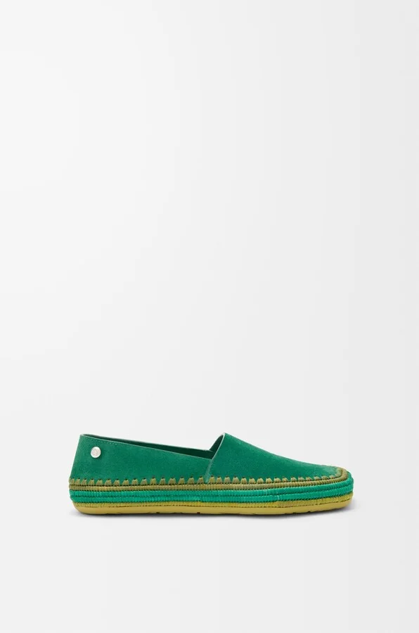 LOEWE - Rio Slipper In Suede And Raffia Size: 35 For Woman