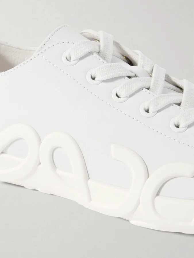 LOEWE - Rise Rubber-trimmed Nubuck Sneakers - Off-white - Image 4
