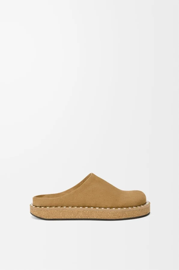 LOEWE - Rivet Mule In leather skin Suede Size: 43 For Man