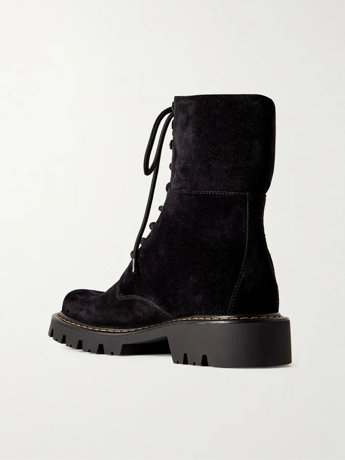 LOEWE - Sierra Suede Ankle Boots - Black - Image 3