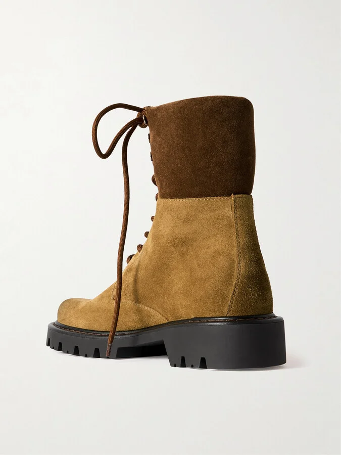 LOEWE - Sierra Suede Ankle Boots - Brown - Image 3