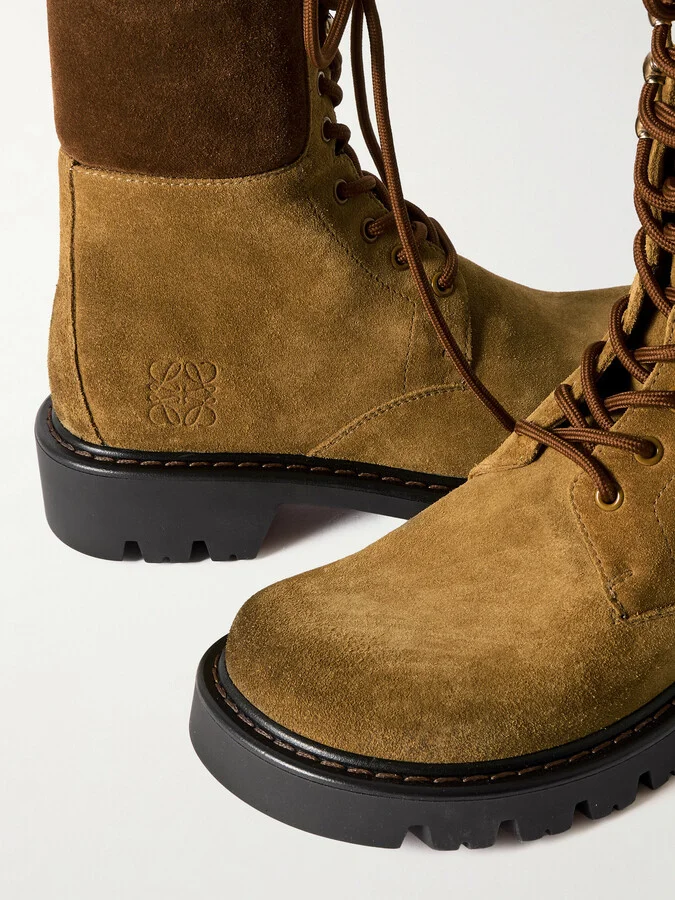 LOEWE - Sierra Suede Ankle Boots - Brown - Image 4