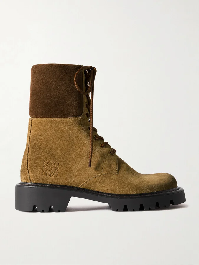 LOEWE - Sierra Suede Ankle Boots - Brown