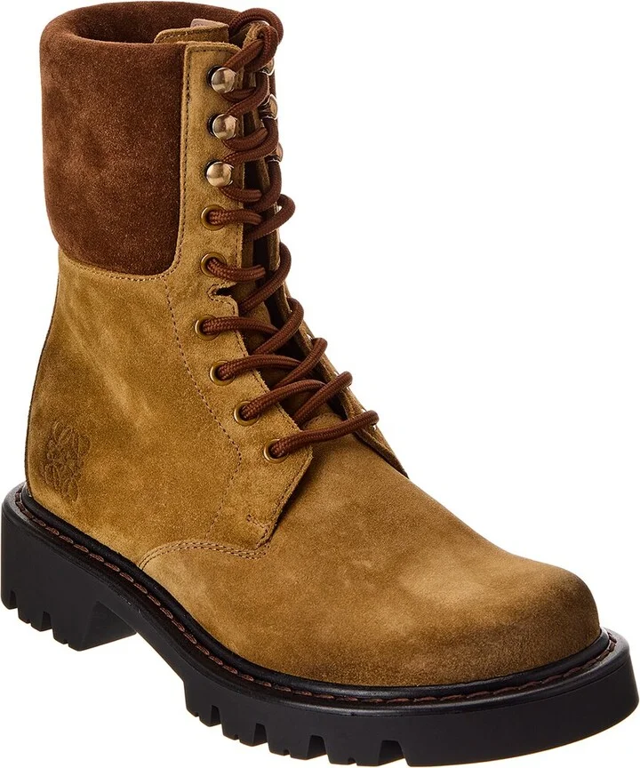 Loewe Sierra Suede Combat Boot
