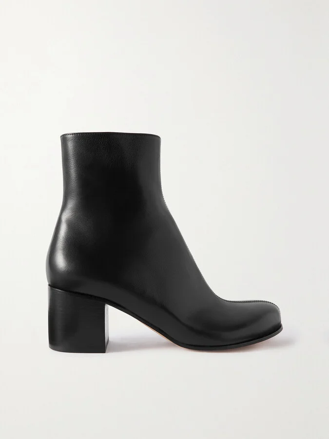 LOEWE - Terra Leather Ankle Boots - Black