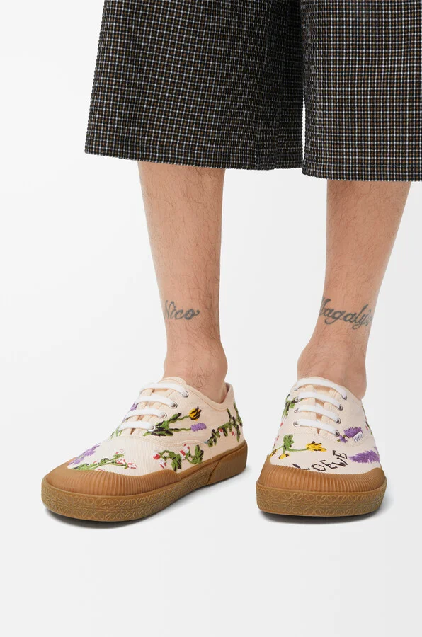 LOEWE - Terra Vulca Sneaker In Embroidered Canvas Size: 40 For Man - Image 2