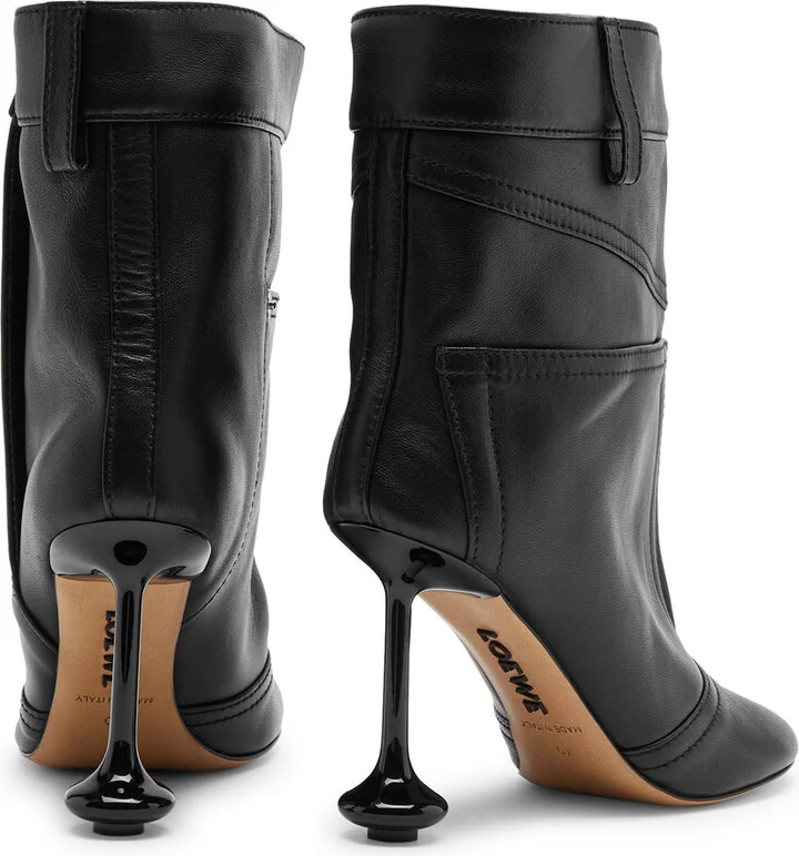 Loewe Toy 100 Asymmetric Leather Ankle Boots - Image 3