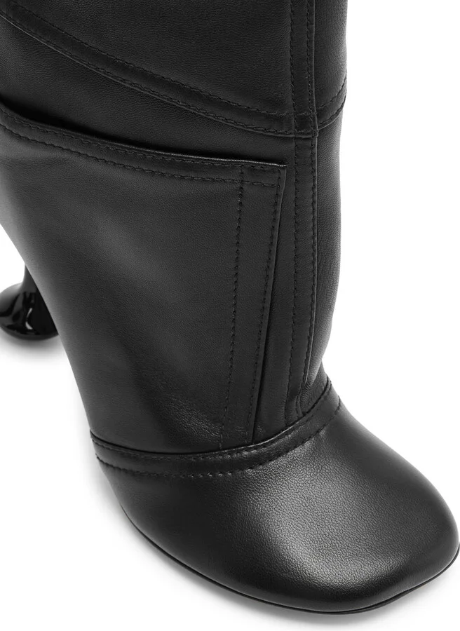 Loewe Toy 100 Asymmetric Leather Ankle Boots - Image 4