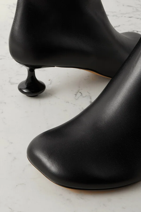 LOEWE - Toy Leather Ankle Boots - Black - Image 4