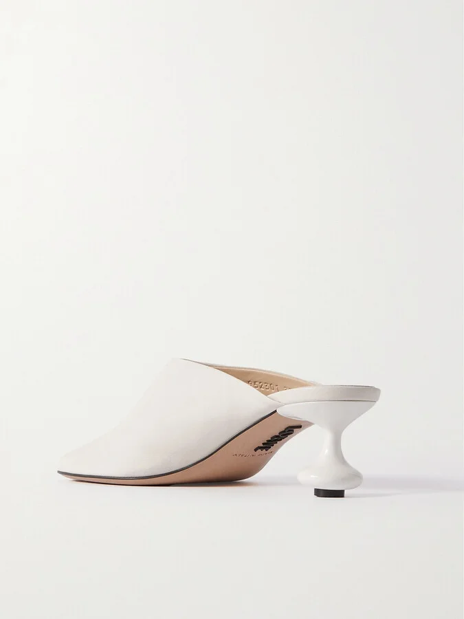 LOEWE - Toy Leather Mules - White - Image 3