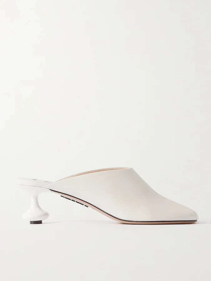 LOEWE - Toy Leather Mules - White