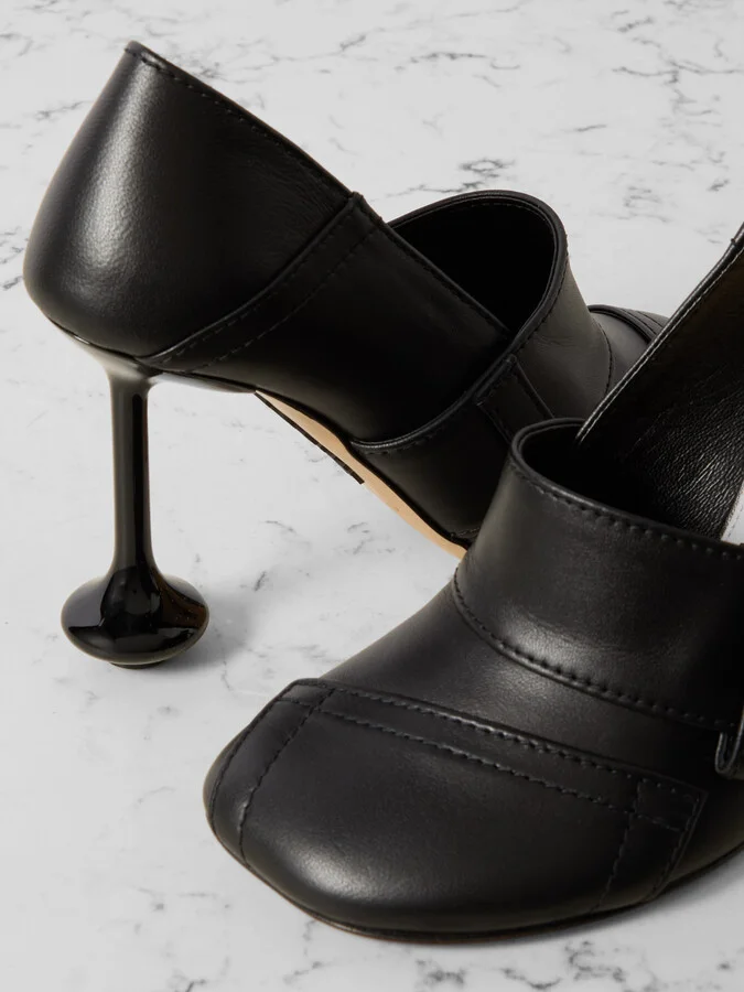 LOEWE - Toy Leather Pumps - Black - Image 4
