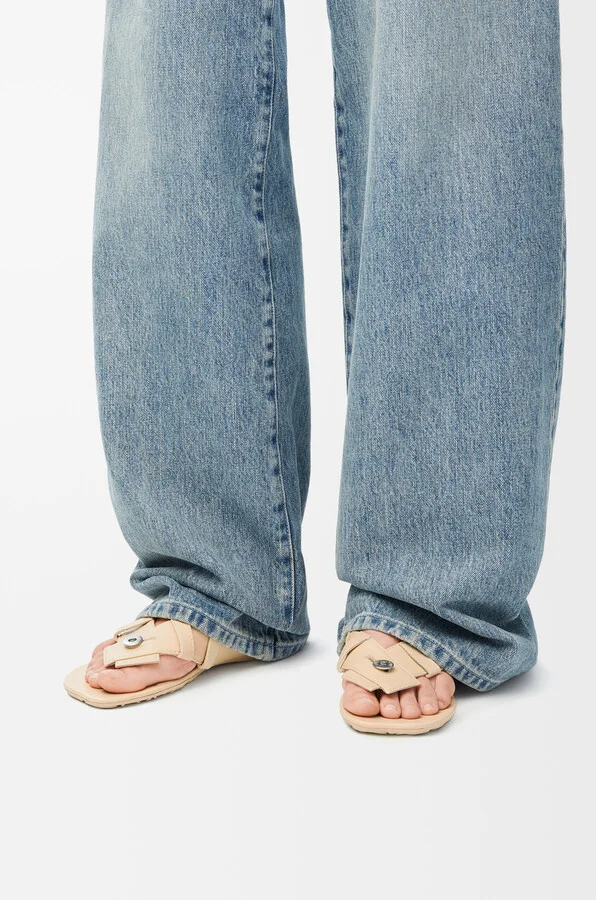 LOEWE - Toy Panta Toe Post Sandal In Lambskin Size: 35 For Woman - Image 3