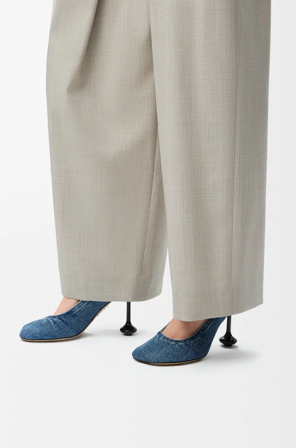 LOEWE - Toy Pump In Denim Size: 35 For Woman - Image 2