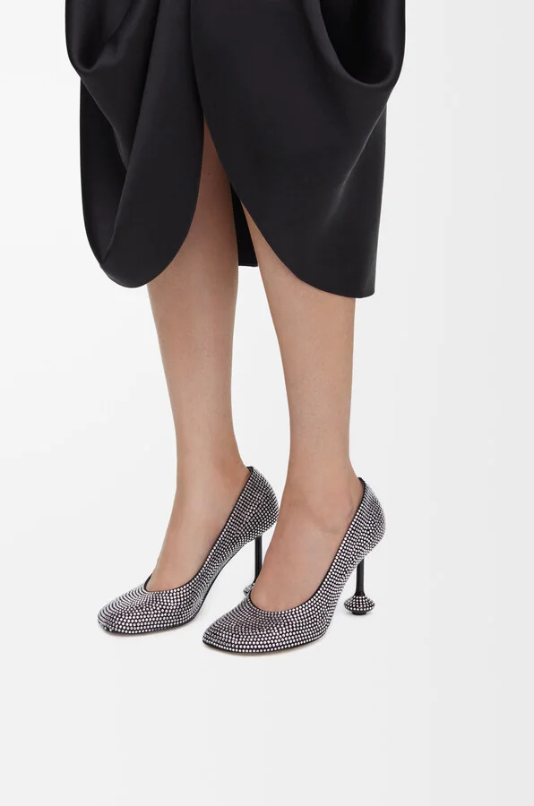 LOEWE - Toy Pump In Suede And Allover Rhinestones Size: 36 For Woman - Image 2